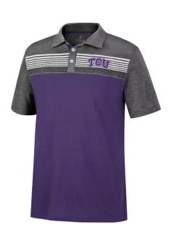 Coupon 😀 Colosseum Athletics NCAA TCU Horned Frogs Polyester Polo 👕 Shirt 🥰