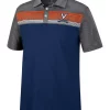 Promo ⌛ Colosseum Athletics NCAA Virginia Cavaliers Polyester Polo 👕 Shirt 🥰