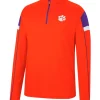 Promo 👏 Colosseum Athletics NCAA Clemson Tigers 1/4 Zip Pullover ❤️