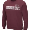 Brand new 👍 Colosseum Athletics NCAA Mississippi State Bulldogs Crew Neck Sweatshirt ⌛ -Star Wars Sales Shop Belk 1375