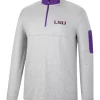 Coupon 🥰 Colosseum Athletics NCAA LSU Tigers Country Club Quarter Zip Pullover ⌛