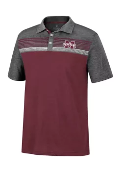 Best Sale 😀 Colosseum Athletics NCAA Mississippi State Bulldogs Polo 👕 Shirt 😀