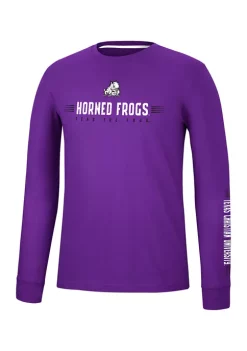Cheapest ๐ฅ Colosseum Athletics NCAA TCU Horned Frogs Spackler Long Sleeve Graphic T-Shirt ๐