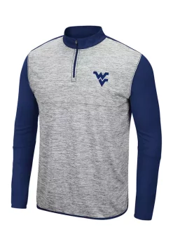 Promo ❤️ Colosseum Athletics NCAA West Virginia Mountaineers Color Block 1/4 Zip 👚 Shirt 👍