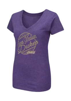 Buy 🎉 Colosseum Athletics NCAA James Madison Dukes V-Neck Graphic T-Shirt ✔️