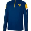 Buy 🌟 Colosseum Athletics NCAA West Virginia Mountaineers 1/4 Zip Pullover 🧨