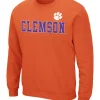 Discount ✨ Colosseum Athletics NCAA Clemson Tigers Crew Neck Sweatshirt ⌛