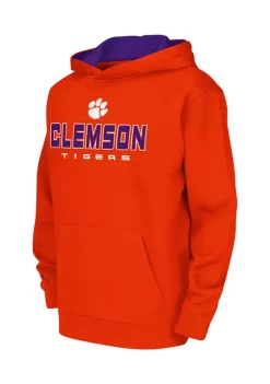 Hot Sale 😉 Colosseum Athletics Boys 8-20 NCAA Clemson Tigers Pullover Hoodie 😉