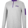 Discount 😉 Colosseum Athletics NCAA TCU Horned Frogs Country Club Quarter Zip Pullover 🎉