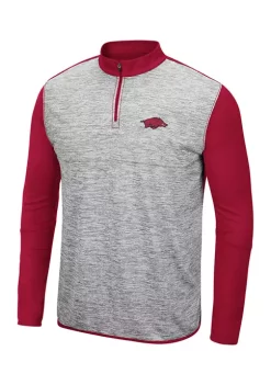 Budget โ Colosseum Athletics NCAA Arkansas Razorbacks Color Block 1/4 Zip ๐ Shirt โ