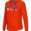 Hot Sale 🎁 Colosseum Athletics NCAA Clemson Tigers Graphic Crossover Pullover Hoodie 😍