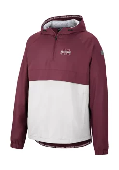 Outlet 💯 Colosseum Athletics NCAA Mississippi State Bulldogs Man to Beat Anorak Jacket 😀