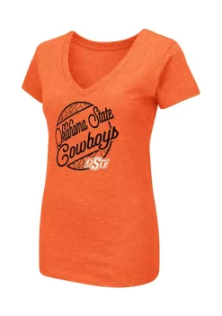 Buy ❤️ Colosseum Athletics NCAA Oklahoma State Cowboys V-Neck Graphic T-Shirt 🔥