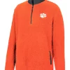 Discount 🥰 Colosseum Athletics NCAA Clemson Tigers Keeping Score 1/4 Zip Jacket ❤️