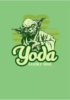 Flash Sale 🛒 Star Wars Yoda Lucky Retro Graphic T-Shirt ✨ -Star Wars Sales Shop Belk 180