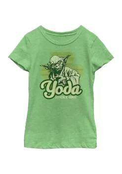 Flash Sale 🛒 Star Wars Yoda Lucky Retro Graphic T-Shirt ✨ -Star Wars Sales Shop Belk 181
