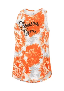 Budget ⭐ Colosseum Athletics NCAA Clemson Tigers Tie Dye Graphic Tank 👏