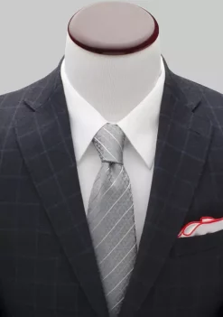 Outlet ❤️ Star Wars Darth Vader Modern Stripe Gray Tie 🎁 -Star Wars Sales Shop Belk 185