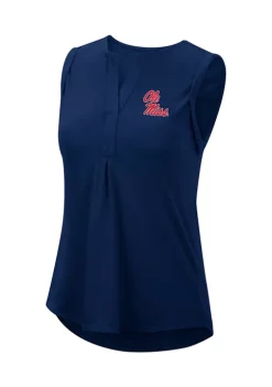 Buy ❤️ Colosseum Athletics NCAA Ole Miss Rebels Split Neck Logo Tank 🌟