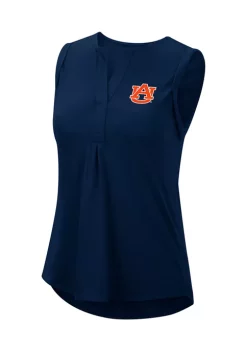 Hot Sale 🧨 Colosseum Athletics NCAA Auburn Tigers Split Neck Logo Tank 🔔