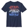 Top 10 🌟 Star Wars Star Spangled Falcon Graphic T-Shirt ❤️ -Star Wars Sales Shop Belk 242