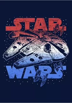 Top 10 🌟 Star Wars Star Spangled Falcon Graphic T-Shirt ❤️ -Star Wars Sales Shop Belk 244