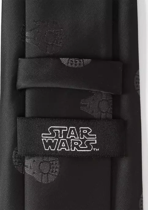 Budget ๐ Star Wars Millennium Falcon Black Tonal Tie ๐งจ 7 Budget ๐ Star Wars Millennium Falcon Black Tonal Tie ๐งจ - Image 5