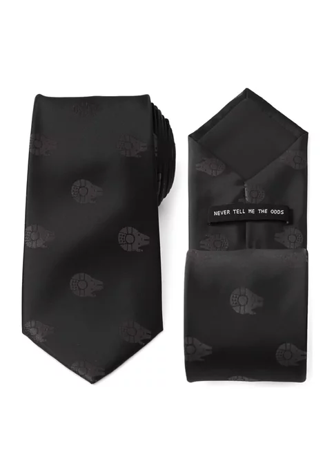 Budget ๐ Star Wars Millennium Falcon Black Tonal Tie ๐งจ 8 Budget ๐ Star Wars Millennium Falcon Black Tonal Tie ๐งจ - Image 6