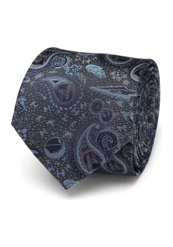 Outlet 😉 Star Wars Vader Paisley Blue and Gray Tie 🌟