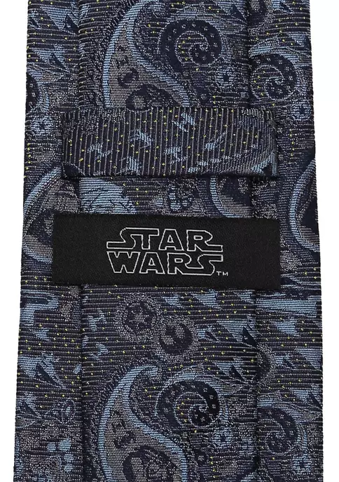 Outlet 😉 Star Wars Vader Paisley Blue and Gray Tie 🌟 6 Outlet 😉 Star Wars Vader Paisley Blue and Gray Tie 🌟 - Image 4