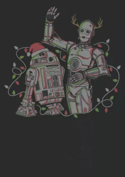 Outlet 👏 Star Wars Big & Tall Holiday Droid Graphic T-Shirt 👍 -Star Wars Sales Shop Belk 32