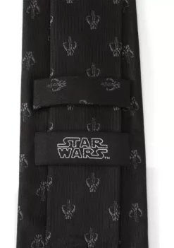 Best Pirce 👍 Star Wars Mandalorian Black Silk Tie ❤️ -Star Wars Sales Shop Belk 342