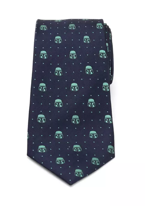 Best deal 👍 Star Wars Mandalorian Helmet Dotted Navy Tie ⌛ 4 Best deal 👍 Star Wars Mandalorian Helmet Dotted Navy Tie ⌛ - Image 2