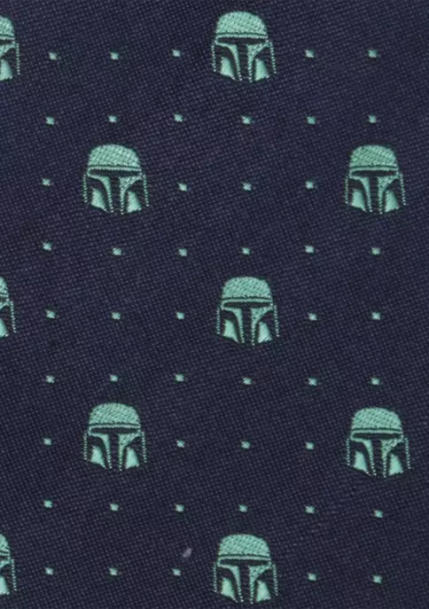 Best deal 👍 Star Wars Mandalorian Helmet Dotted Navy Tie ⌛ 5 Best deal 👍 Star Wars Mandalorian Helmet Dotted Navy Tie ⌛ - Image 3