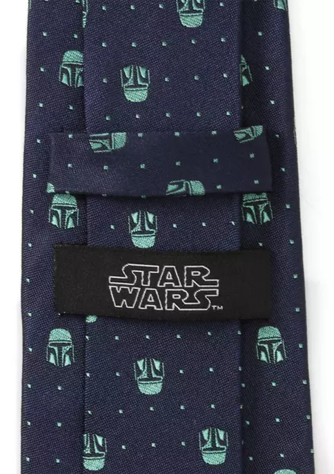 Best deal 👍 Star Wars Mandalorian Helmet Dotted Navy Tie ⌛ 6 Best deal 👍 Star Wars Mandalorian Helmet Dotted Navy Tie ⌛ - Image 4