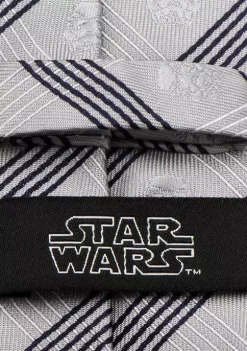 Coupon 🌟 Star Wars Stormtrooper Gray Plaid Tie 😀 -Star Wars Sales Shop Belk 518