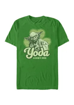 Flash Sale 👏 Star Wars Yoda Lucky Retro Graphic T-shirt 💯 -Star Wars Sales Shop Belk 524