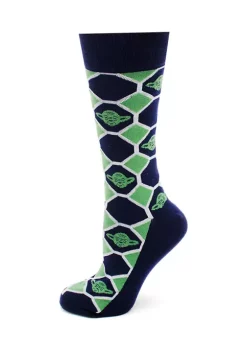 Deals ⭐ Star Wars Yoda Navy Checker 🧦 Socks 🥰 -Star Wars Sales Shop Belk 619