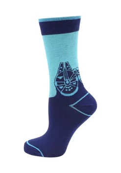 Coupon 😍 Star Wars Millennium Falcon Mod Blue 🧦 Socks 😀 -Star Wars Sales Shop Belk 638