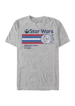 Promo 😉 Star Wars Big & Tall Millennium Falcon V2 Graphic T-Shirt 🤩