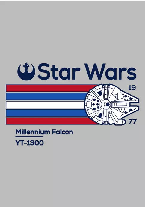 Promo ๐ Star Wars Big & Tall Millennium Falcon V2 Graphic T-Shirt ๐คฉ 5 Promo ๐ Star Wars Big & Tall Millennium Falcon V2 Graphic T-Shirt ๐คฉ - Image 3