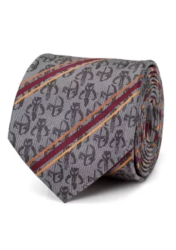Buy 🥰 Star Wars Mando Stripe Gray Tie 💯 -Star Wars Sales Shop Belk 718