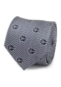 Best Sale 🧨 Star Wars Millennium Falcon Herringbone Blue Tie 😀