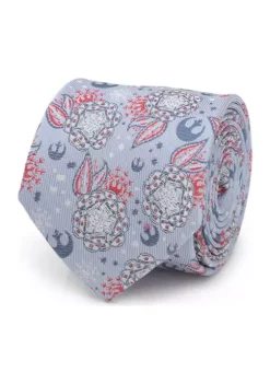 Wholesale 🛒 Star Wars Floral Icons Light Blue Tie ❤️ -Star Wars Sales Shop Belk 766