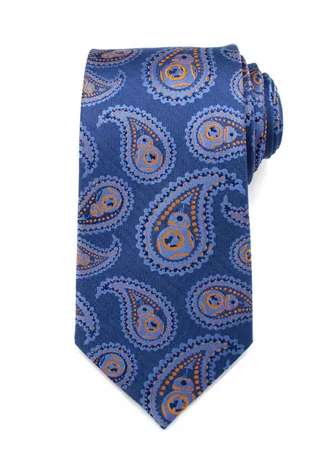 Discount 💯 Star Wars BB-8 Blue Paisley Tie 👏 3 Discount 💯 Star Wars BB-8 Blue Paisley Tie 👏