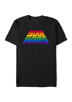 Budget 🎁 Star Wars Perspective Rainbow Logo Graphic T-Shirt ⭐