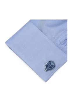 Cheapest 🛒 Star Wars Millennium Falcon Blueprint Blue Cufflinks 🥰 -Star Wars Sales Shop Belk 91