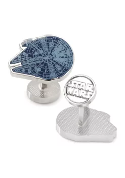 Cheapest 🛒 Star Wars Millennium Falcon Blueprint Blue Cufflinks 🥰 -Star Wars Sales Shop Belk 92