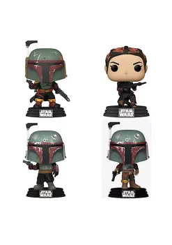 Outlet 😀 Funko Pop! Star Wars - 4 Pack - Boba Fett 1 Gun, Boba Fett 2 Guns, Fennec Shand, Cobb Vanth 💯 -Star Wars Sales Shop Belk 929