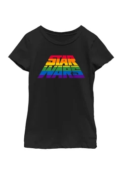 Wholesale ✔️ Star Wars Perspective Rainbow Logo Graphic T-Shirt ✔️